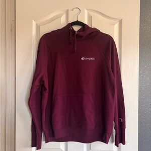 Champion Men's Maroon Crewneck Hoodie Sweatshirt